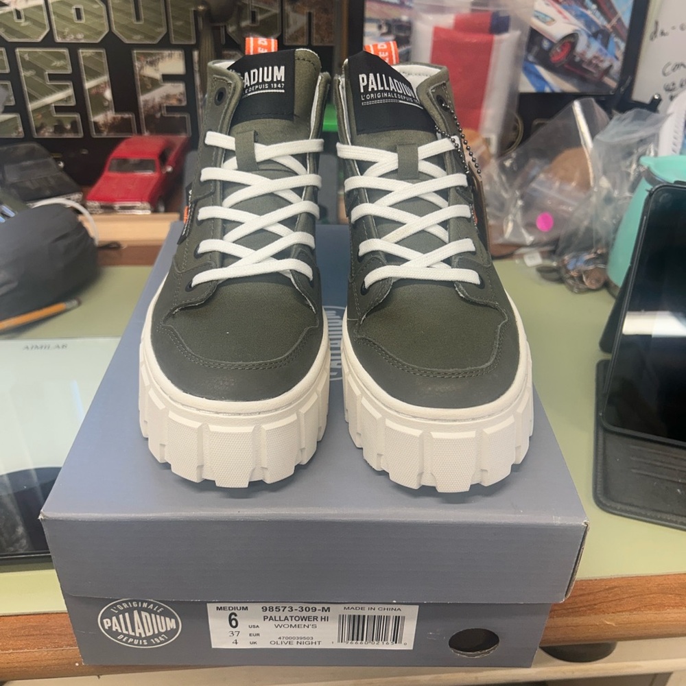 Palladium Olive High-Top Sneakers